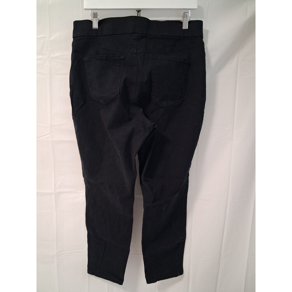 Nine West Heidi Pull On Skinny Crop Black Missy Pants Size 14